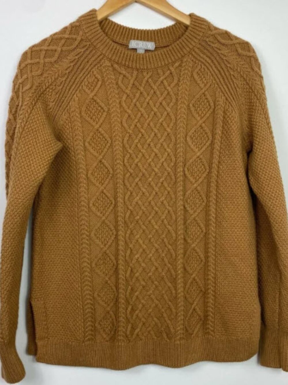 J. Crew Cotton Fisherman Cable Knit Sweater Women's Size XS